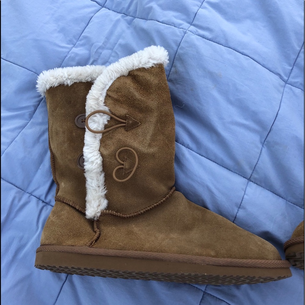 Genuine suede fleece lined boots 8